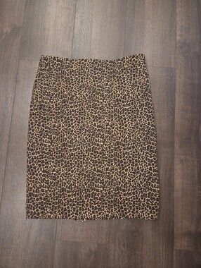 J. Crew Leopard Print Pencil Skirt - Brown & Black